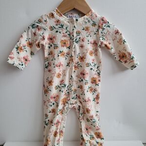 Nicole Miller Floral Baby Outfit - Pink and Yellow